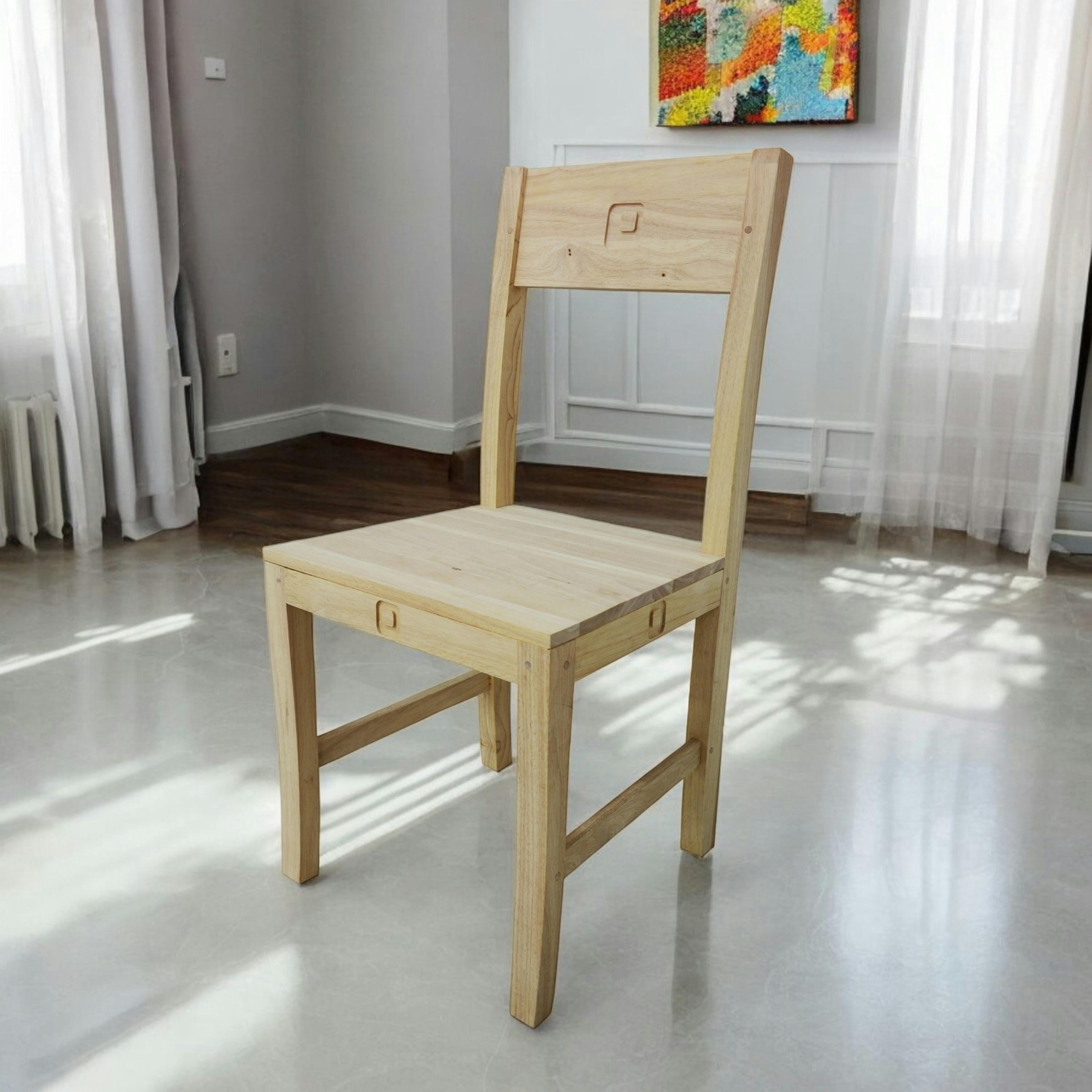 Chaise Hévéa 45x46x90cm TESSA