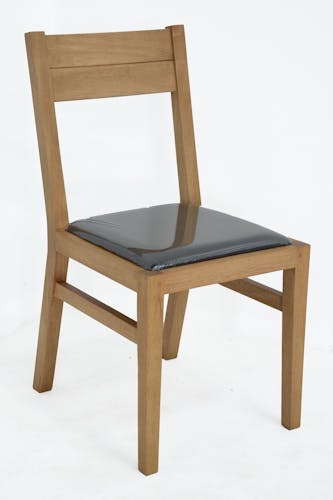 Chaise Hévéa avec assise mousse 42x50x84cm ATTAN