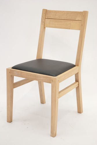 Chaise Hévéa avec assise mousse 42x50x84cm ATTAN