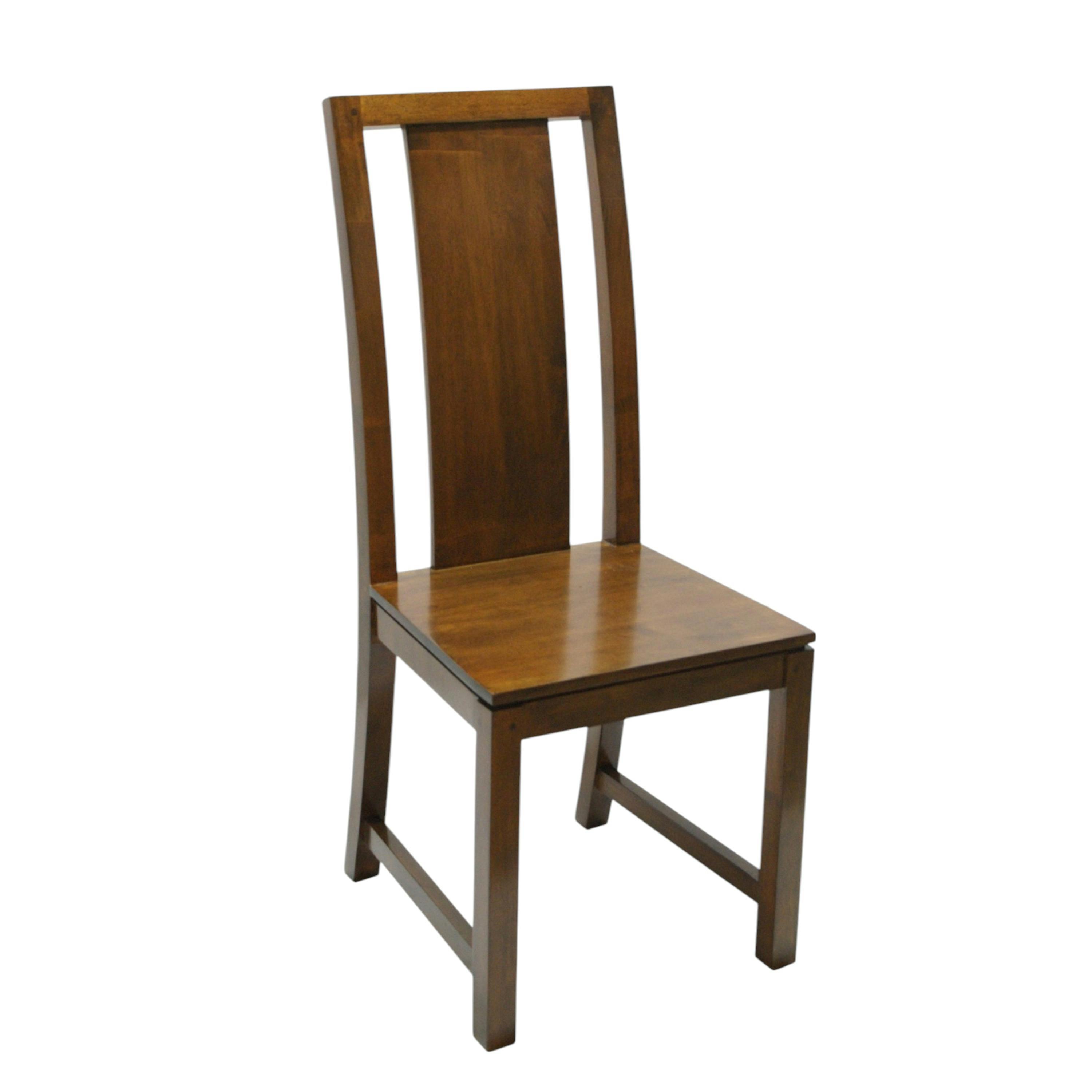 Chaise Hévéa dossier haut 45x52x105cm HELENA