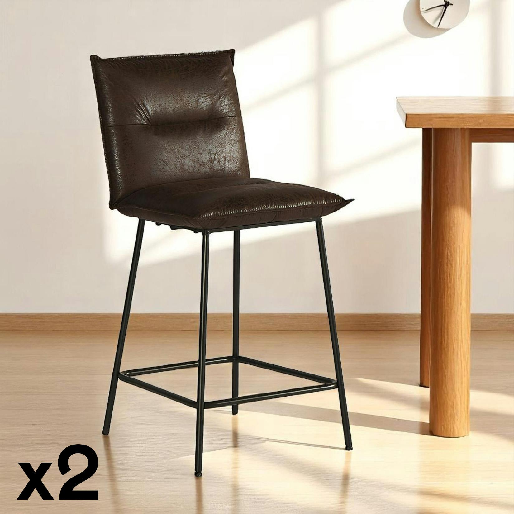 Chaise îlot central havane MALMOE (lot de 2)