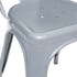 Chaise industrielle en métal argent (lot de 2) GOTEBORG