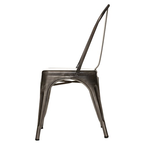 Chaise industrielle en métal gris foncé (lot de 2) GOTEBORG