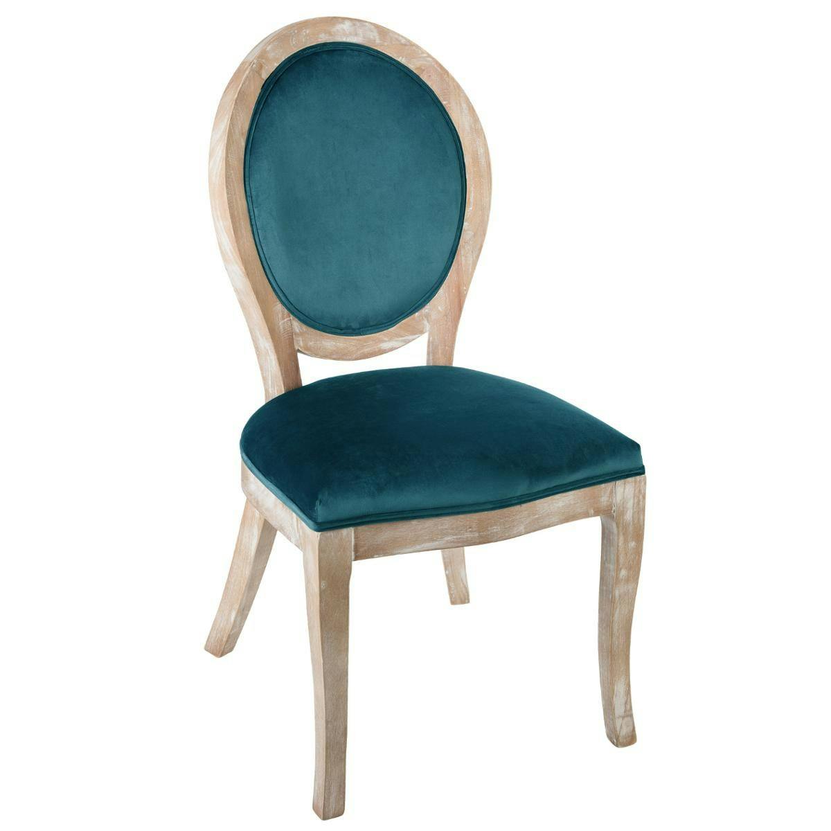 Lot De 2 Chaises Médaillon SOFIA Velours Taupe - Chaise Pas Cher