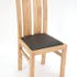 Chaise moderne bois et assise marron ATTAN