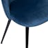 Chaise moderne en velours bleu (lot de 2) GOTEBORG