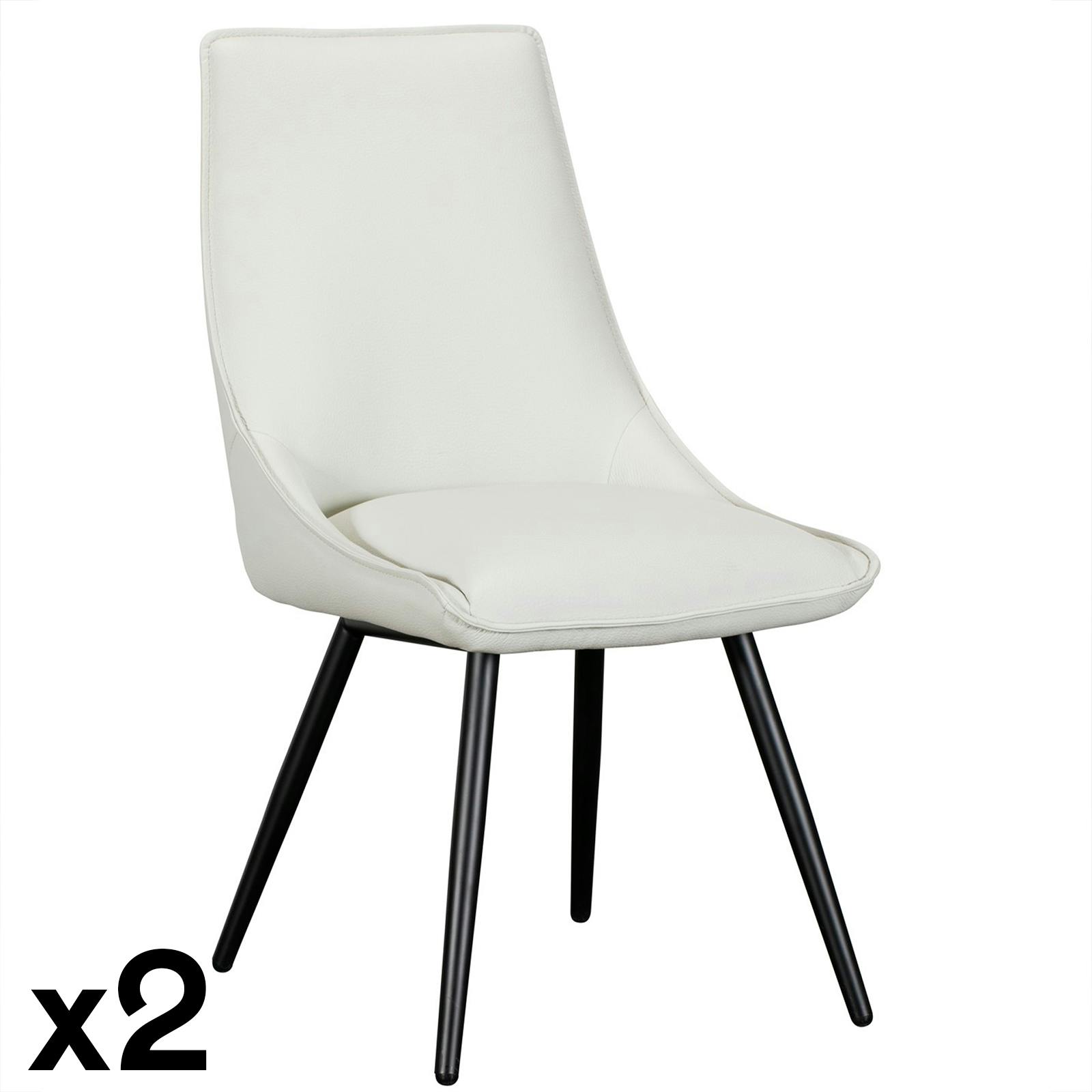Chaise moderne grise (lot de 2) VERONE