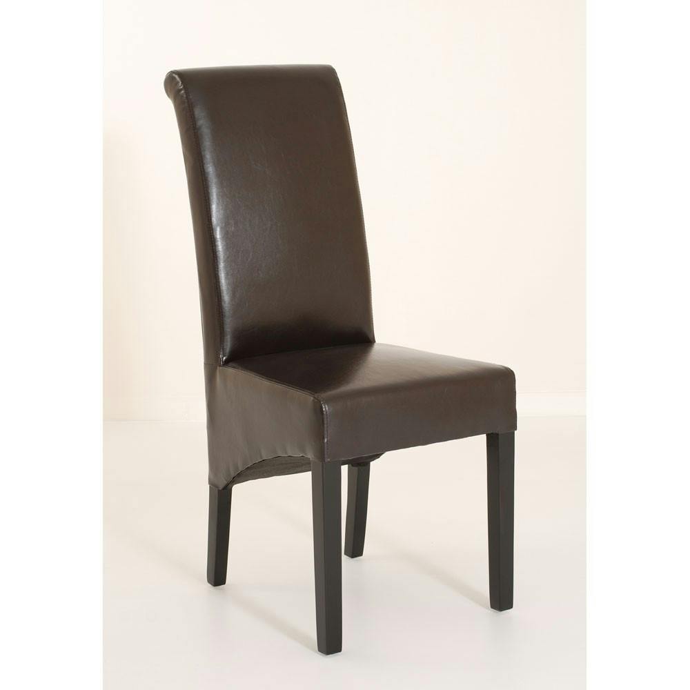 Chaise moderne revêtement chocolat BRITISH