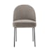 Chaise moderne tissu couleur lin pieds métal noir (lot de 2) TIM