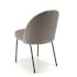 Chaise moderne tissu couleur lin pieds métal noir (lot de 2) TIM