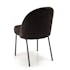 Chaise moderne tissu noir pieds métal (lot de 2) TIM