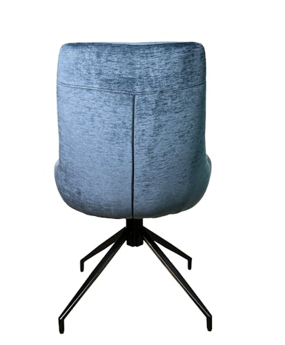 Chaise pivotante retro en velours bleu (lot de 2) PALERME