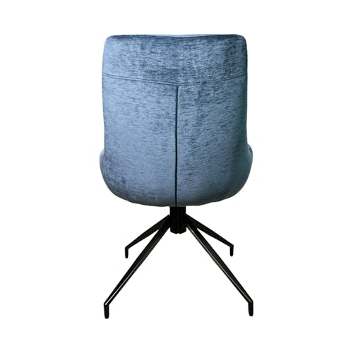 Chaise pivotante retro en velours bleu (lot de 2) PALERME