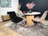 Chaise pivotante retro en velours noir (lot de 2) PALERME