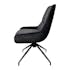 Chaise pivotante retro en velours noir (lot de 2) PALERME