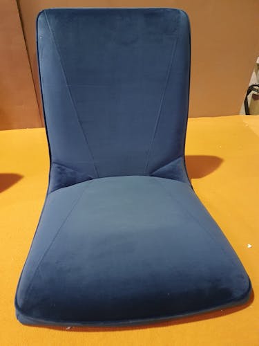 Chaise pivotante velours bleu (lot de 2) OKA