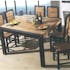 Chaise salle à manger bois de chêne métal FERSCOTT