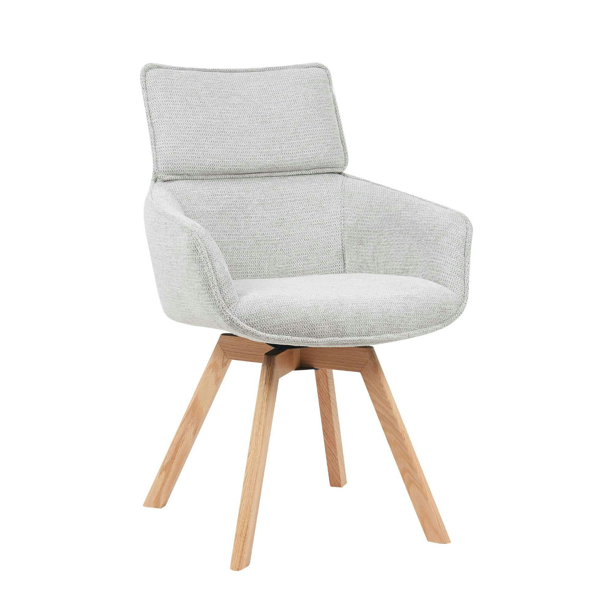 Chaise scandi pivotante taupe (lot de 2) CORTINA