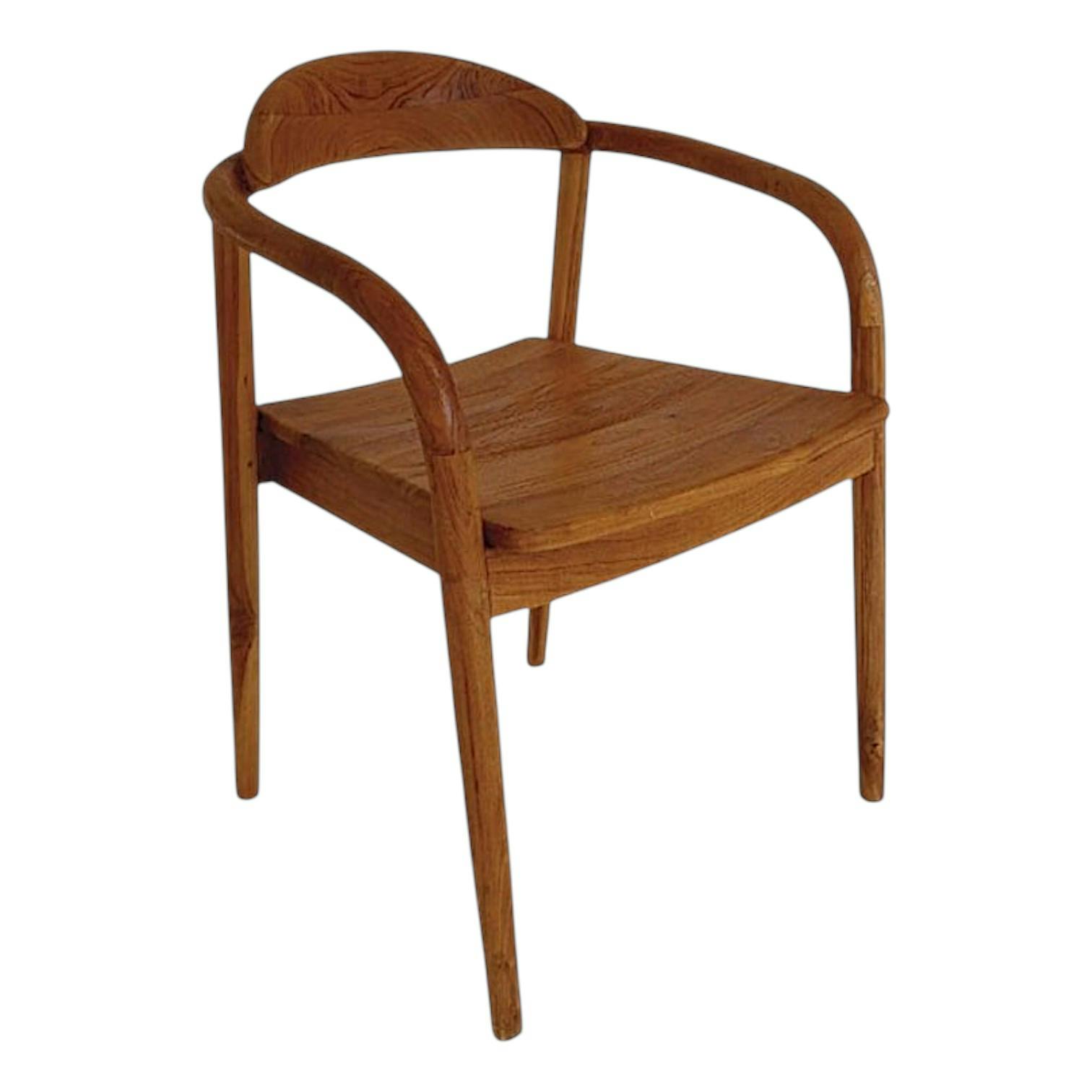 Chaise scandinave bois de teck massif (lot de 2) DEPOK