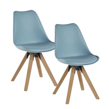 Chaise scandinave capitonnée TONY (lot de 2)