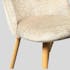Chaise scandinave en bois et velours taupe (lot de 2) ETNA