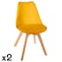 Chaise scandinave jaune (lot de 2) GOTEBORG