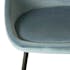 Chaise fauteuil en tissu bleu pieds metal de style contemporain