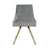 Chaise velours gris (lot de 2) HOBART