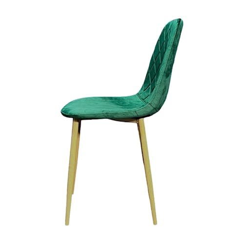 Chaise velours verte (lot de 2) HAWAI