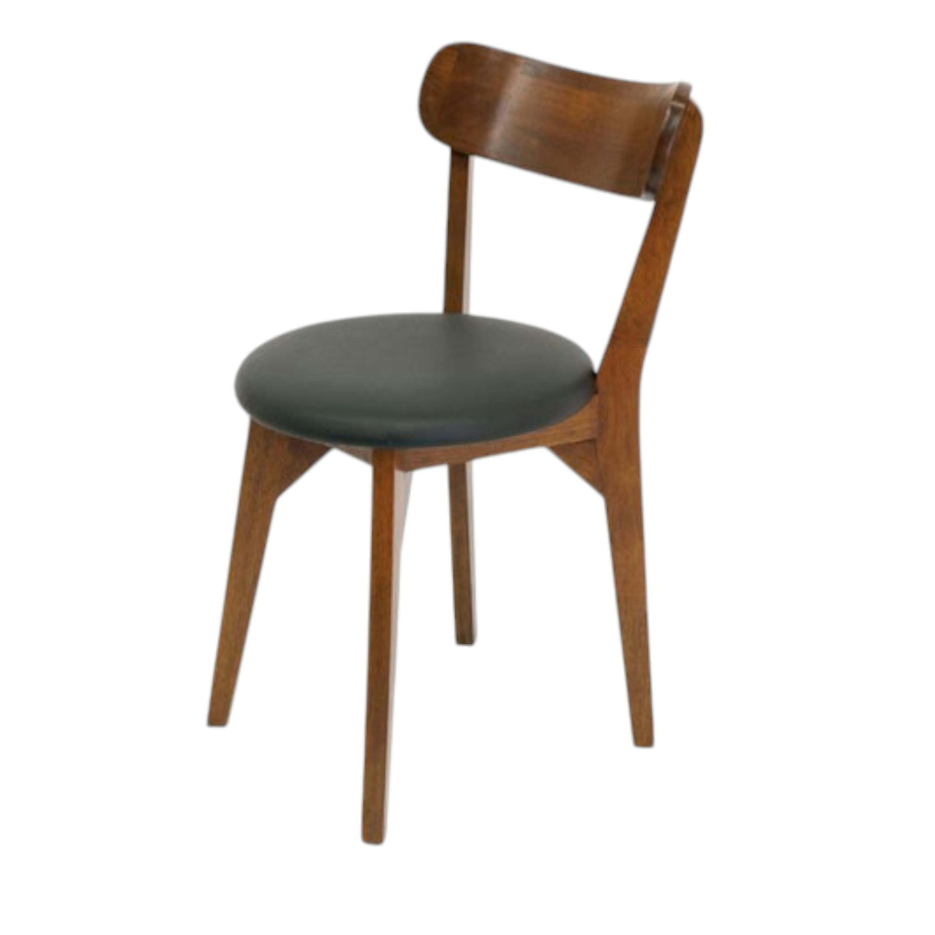 Chaise vintage arrondie hévéa SIXTIES