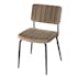 Chaise vintage en velours taupe TIM
