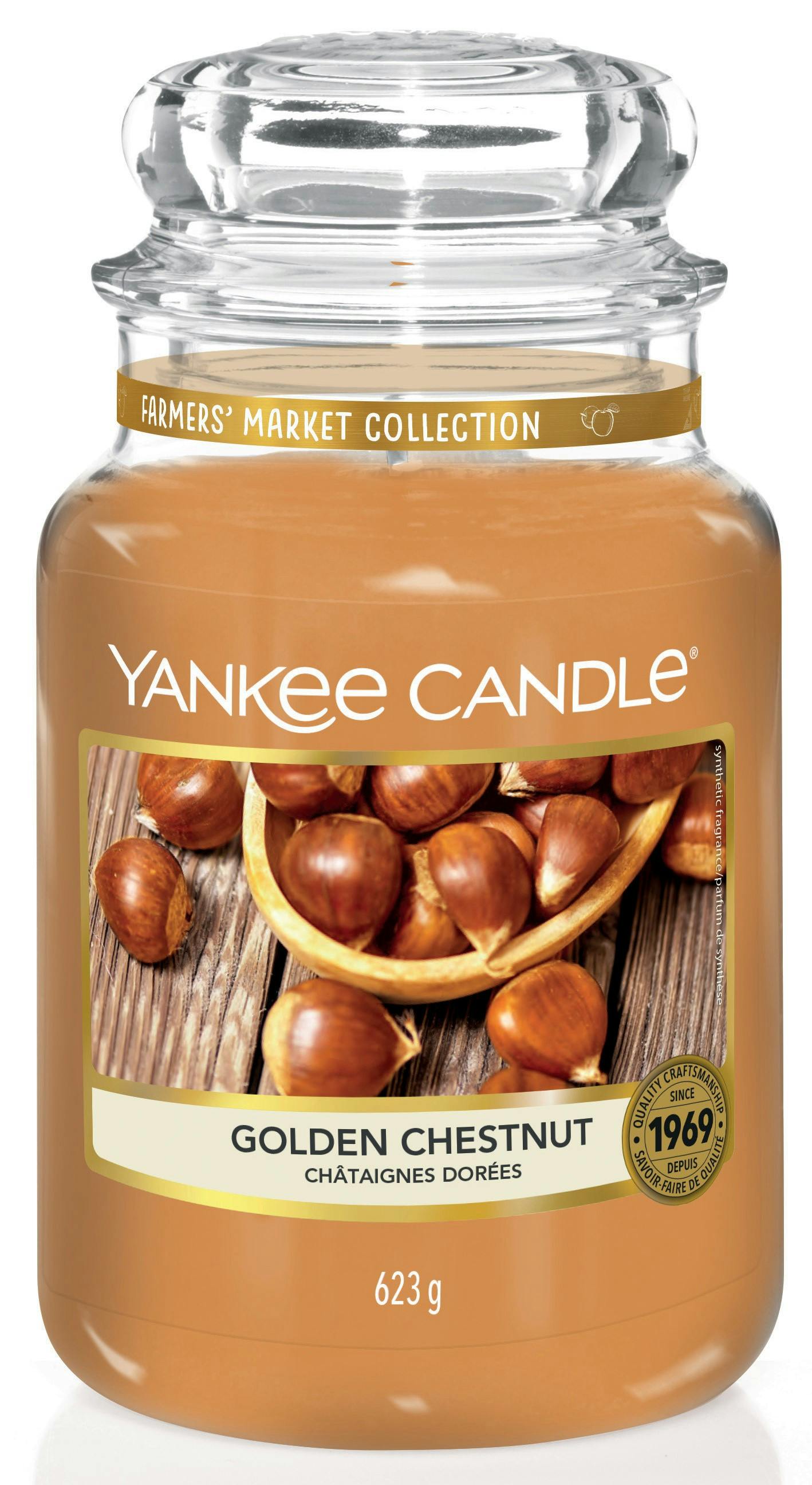 Chataîgnes dorées bougie parfumée grande jarre YANKEE CANDLE