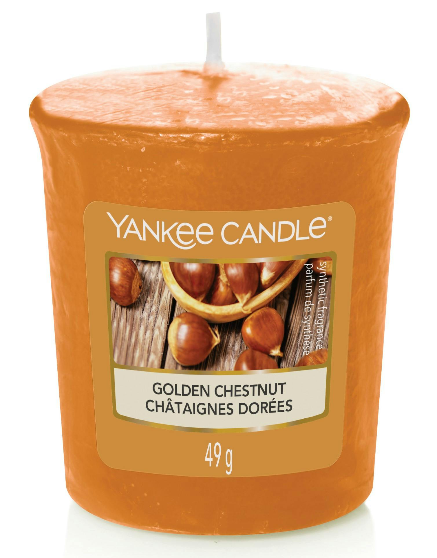 Chataîgnes dorées bougie parfumée votive YANKEE CANDLE