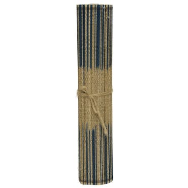  Chemin de table bleu en bambou 220 cm