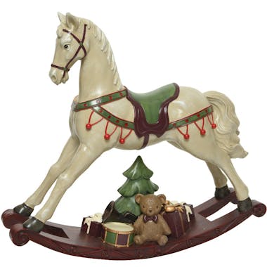 Cheval à bascule doré de 35 cm, décoration de Noël | Leroy Merlin