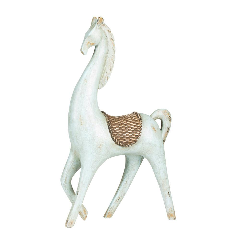 Cheval bois et métal H.30cm