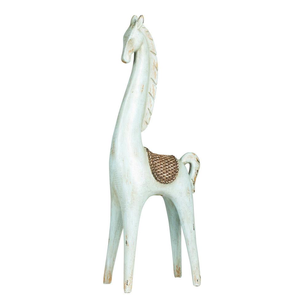 Cheval bois et métal H.39cm