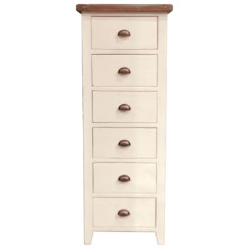 Chiffonnier blanc bois recyclé BRISTOL