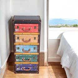 Chiffonnier façon valises colorées PUNO