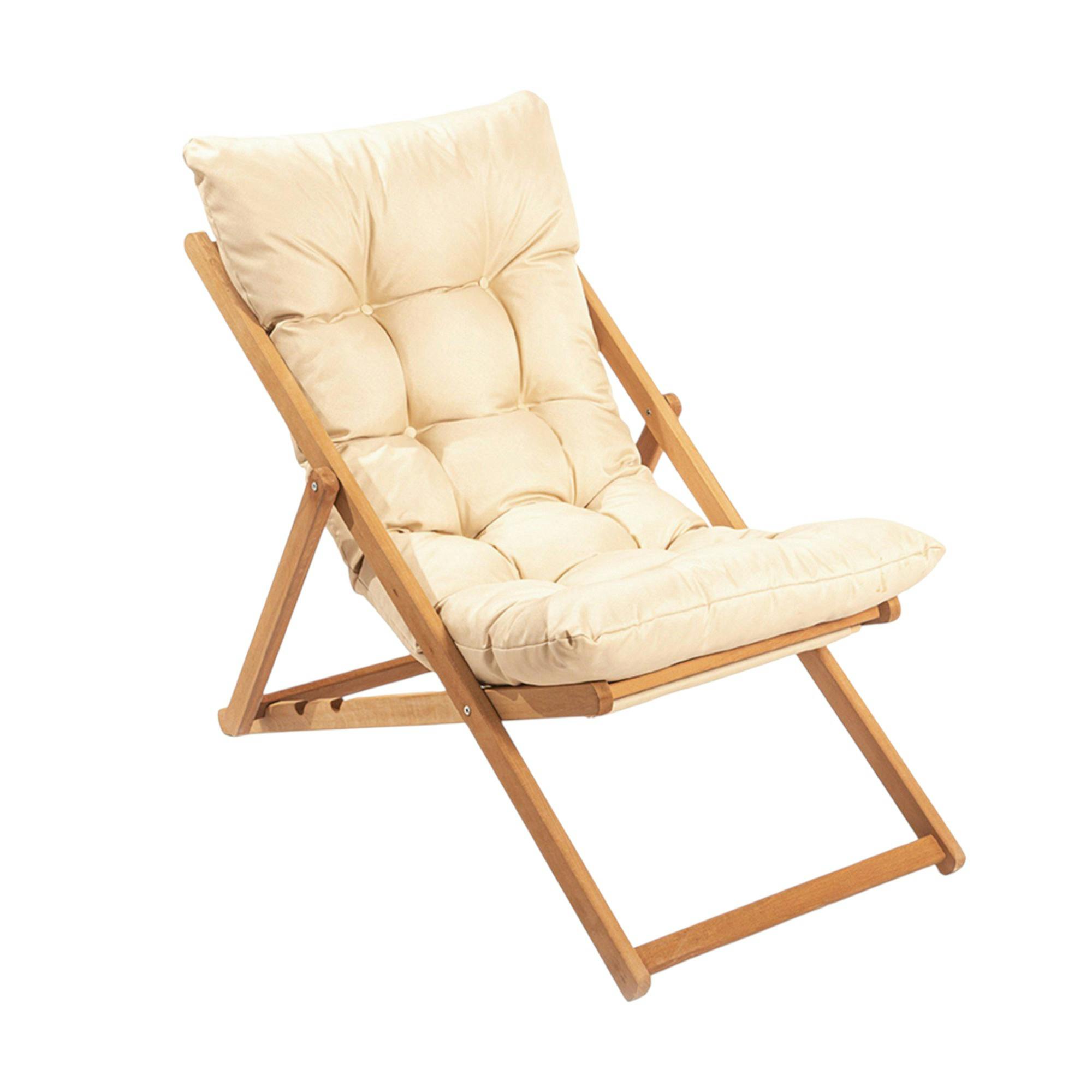 Chilienne beige confort - pliante, inclinable SORA