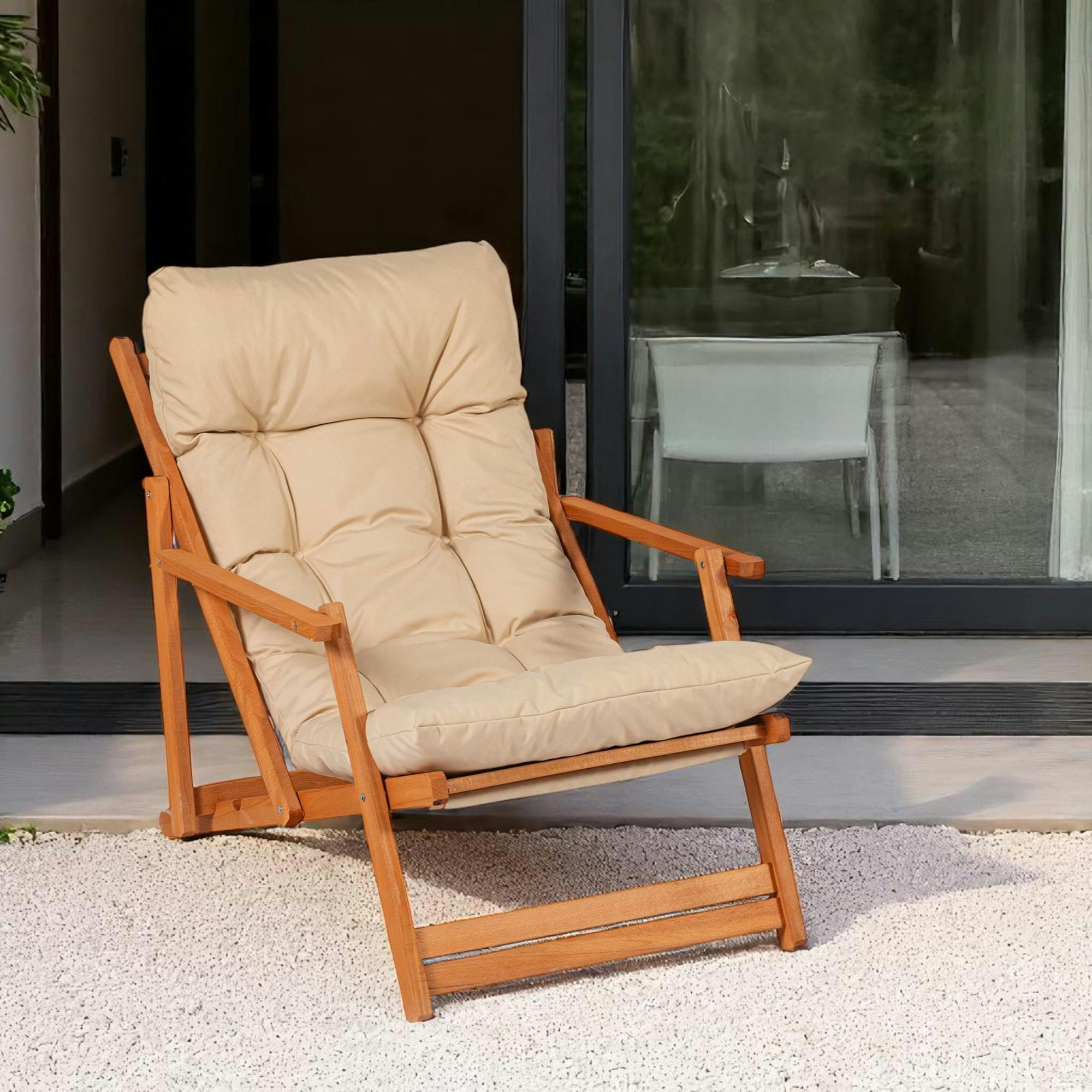 Chilienne beige pliante - grand confort SORA