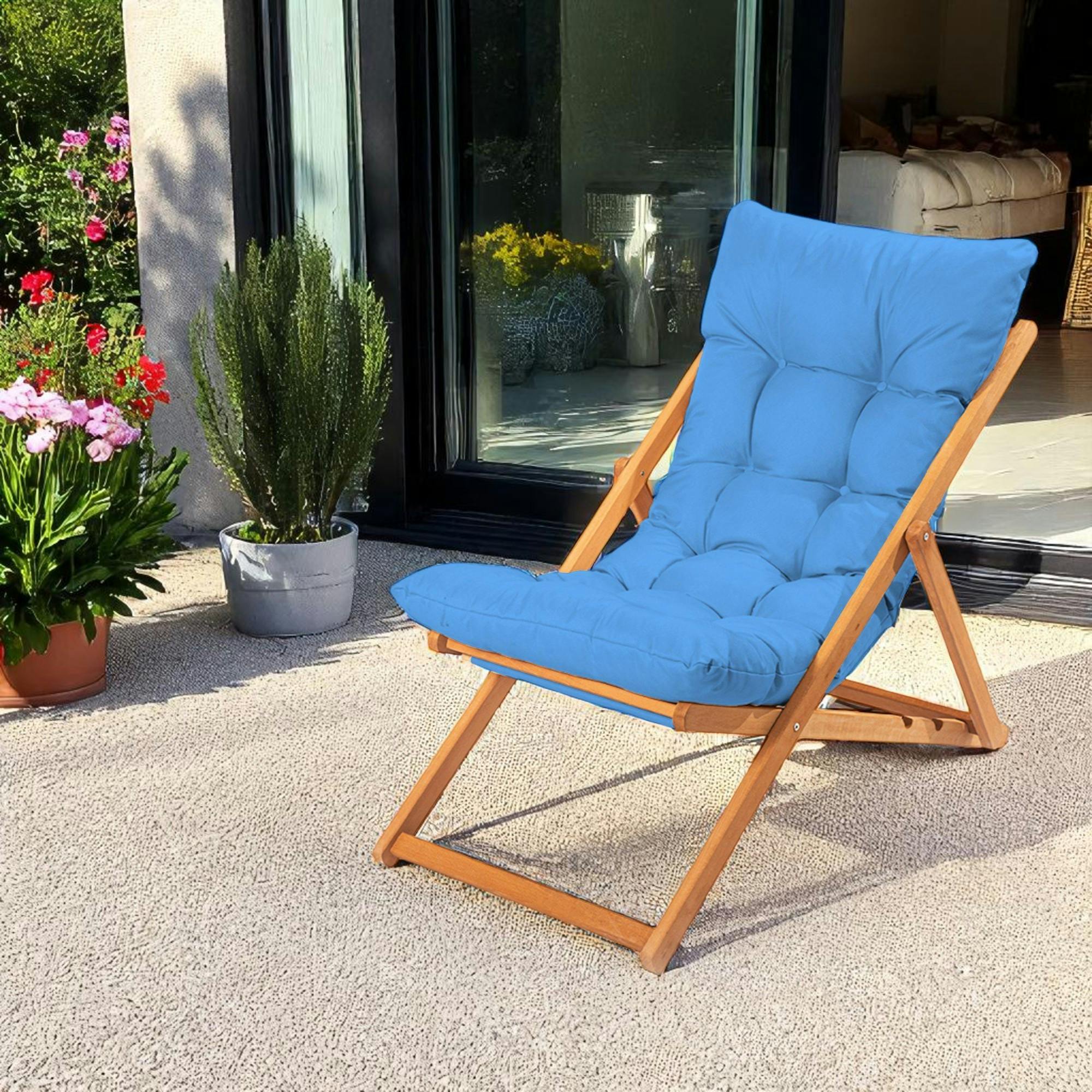 Chilienne bleue confort - pliante, inclinable SORA