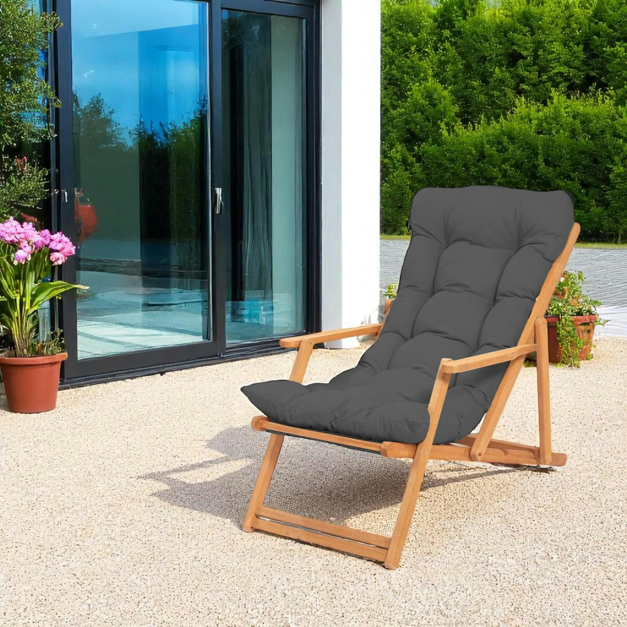 Chilienne grise pliante - grand confort SORA