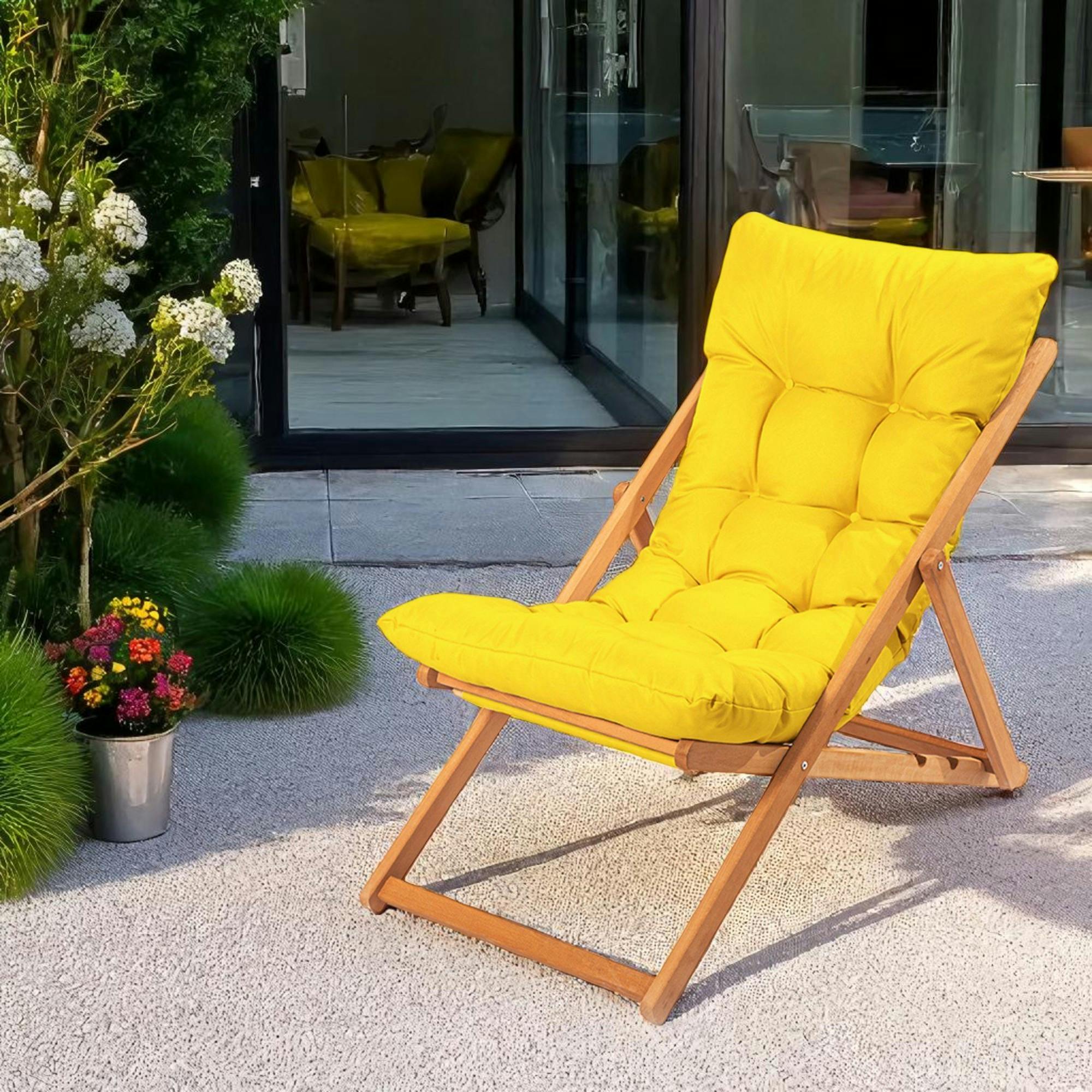 Chilienne jaune confort - pliante, inclinable SORA