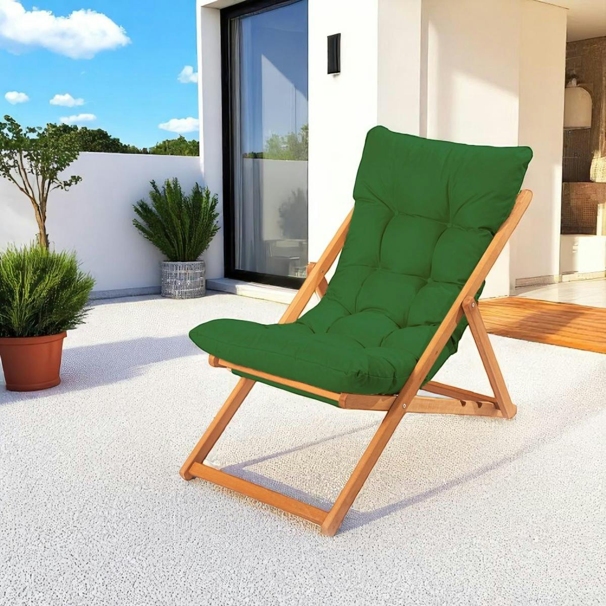 Chilienne verte confort - pliante, inclinable SORA