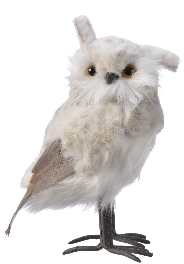 Chouette peluche 15 cm regarde à gauche