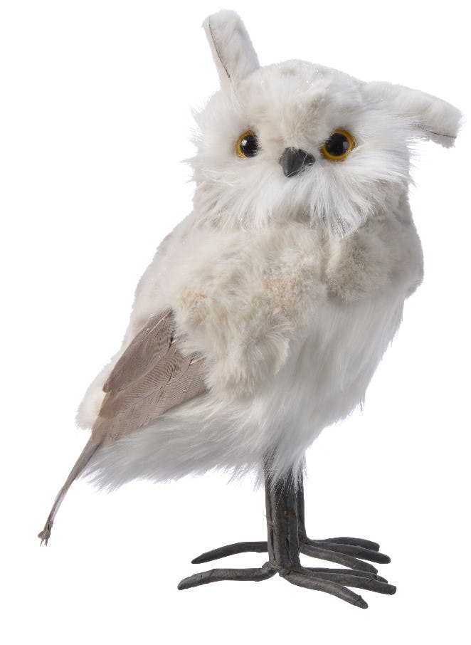 Chouette peluche 23 cm regarde à gauche