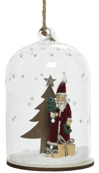 Cloche décor grand Père Noël à suspendre