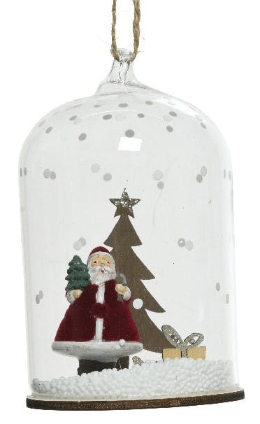 Cloche décor Père Noël large robe à suspendre