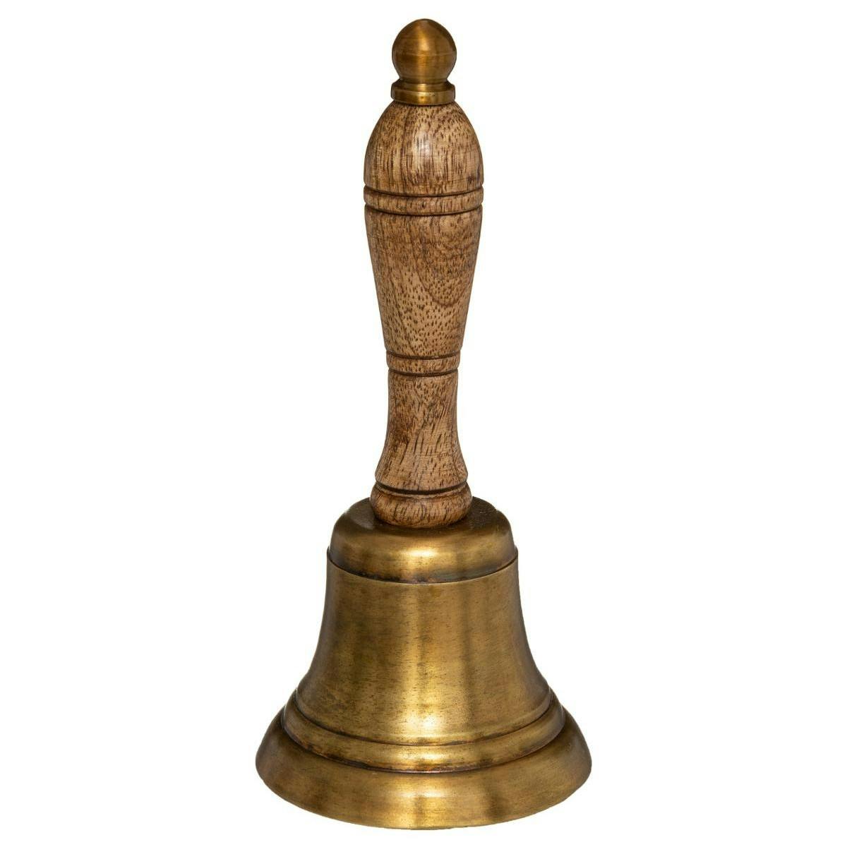 Cloche en manguier et métal doré